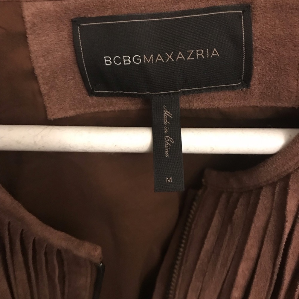 Bcbcgmaxazria fringe jacket